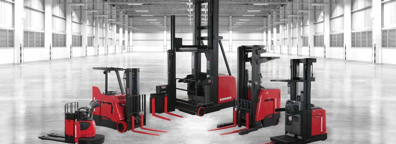 image of Raymond Corporation's forklift, order pickers, pallet truck, and lift trucks