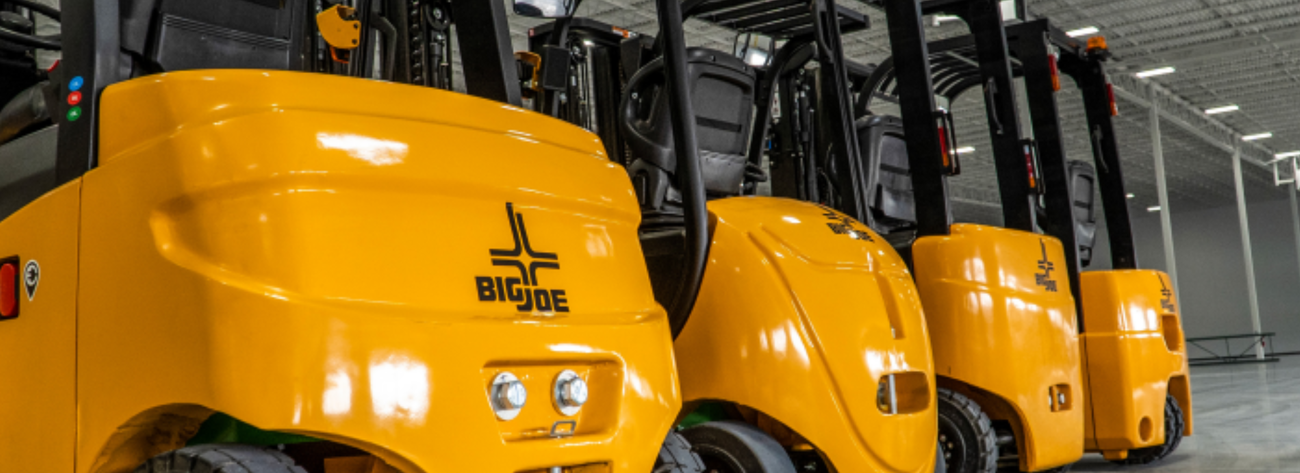 image of Big Joe's forklift and industrial equipment product lineup