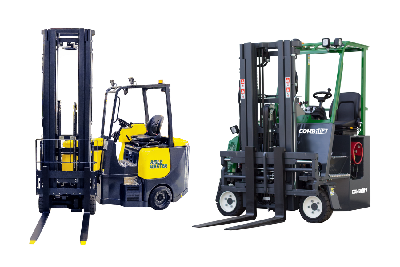 image of a Combilift Aisle Master and COMBI CB Multi Directional counterbalance forklift