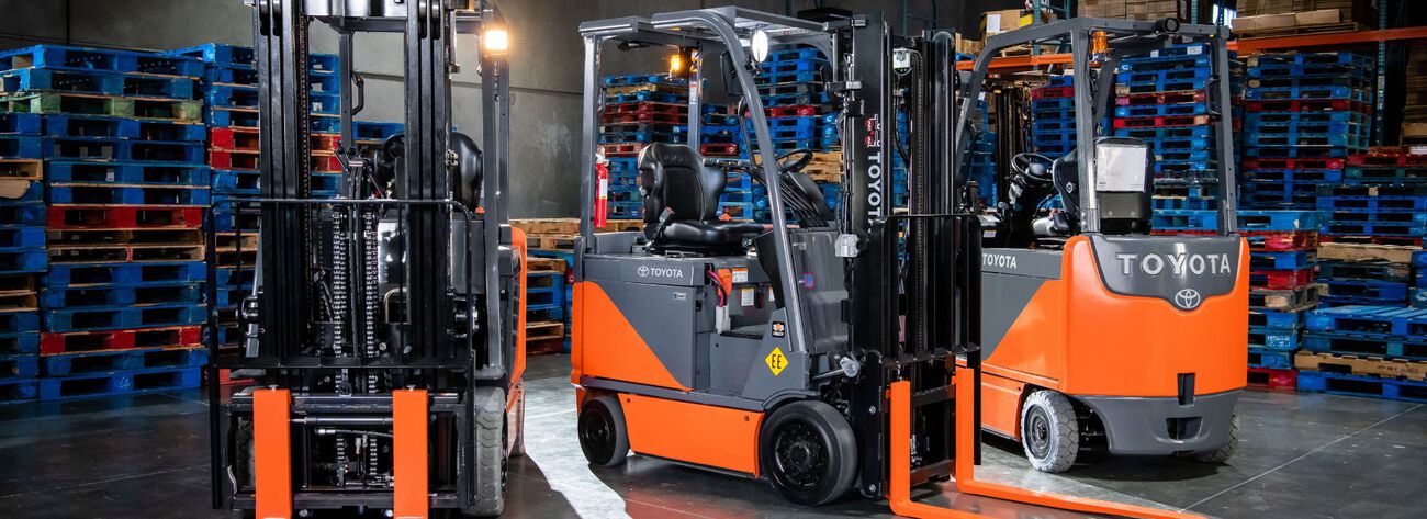 image of Toyota's forklift product lineup
