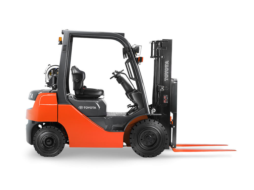 Toyota Gas Powered Counterbalance Forklift Pneumatic Tire Core IC Engine